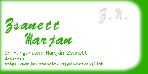 zsanett marjan business card