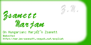 zsanett marjan business card